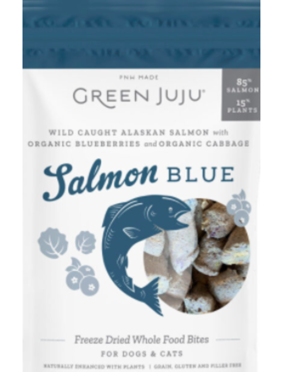 Green Juju Freeze Dried Whole Food Bites, Salmon Blue