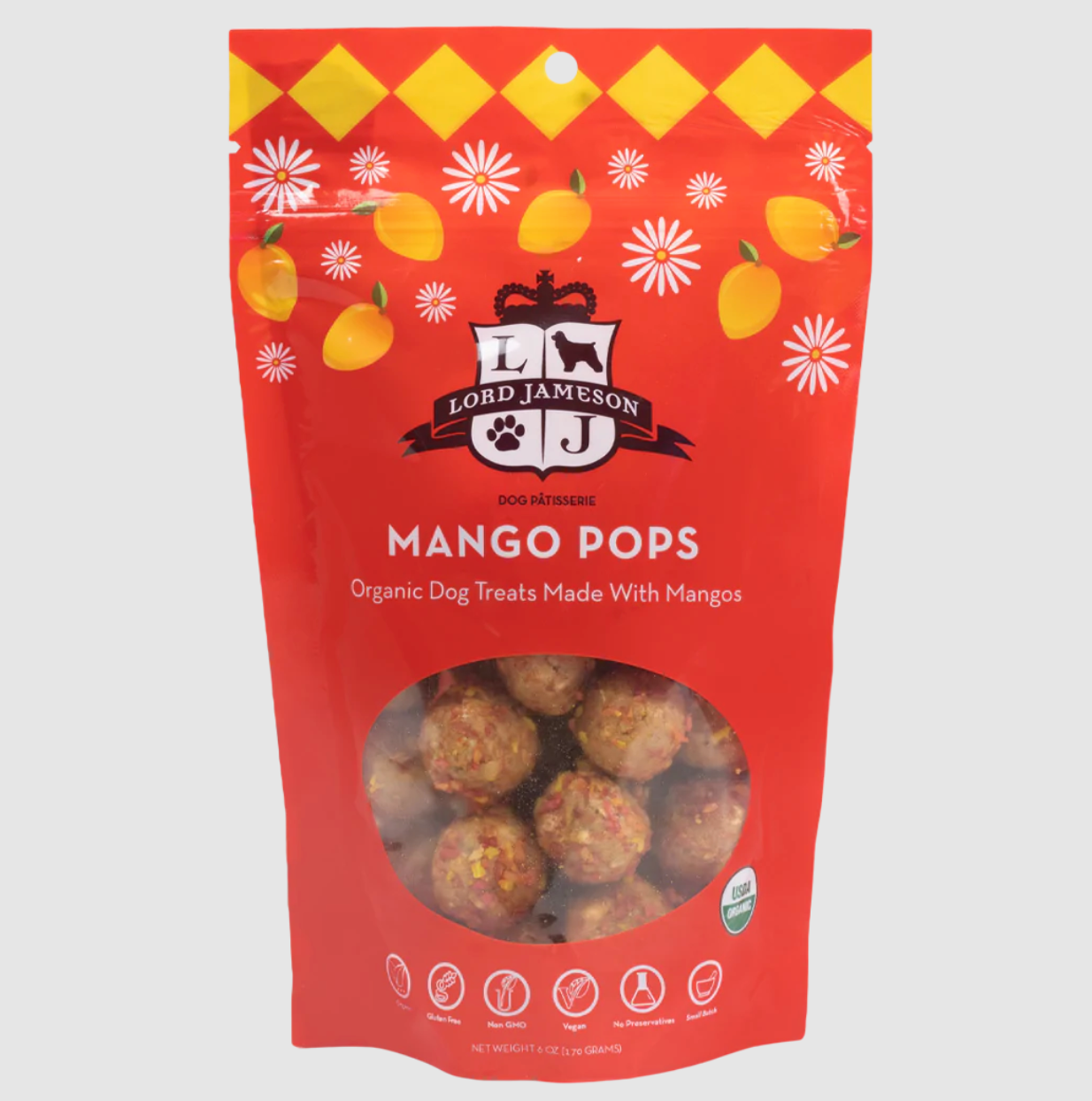 Lord Jameson "Mango Pops" Soft & Chewy Organic Dog Treats