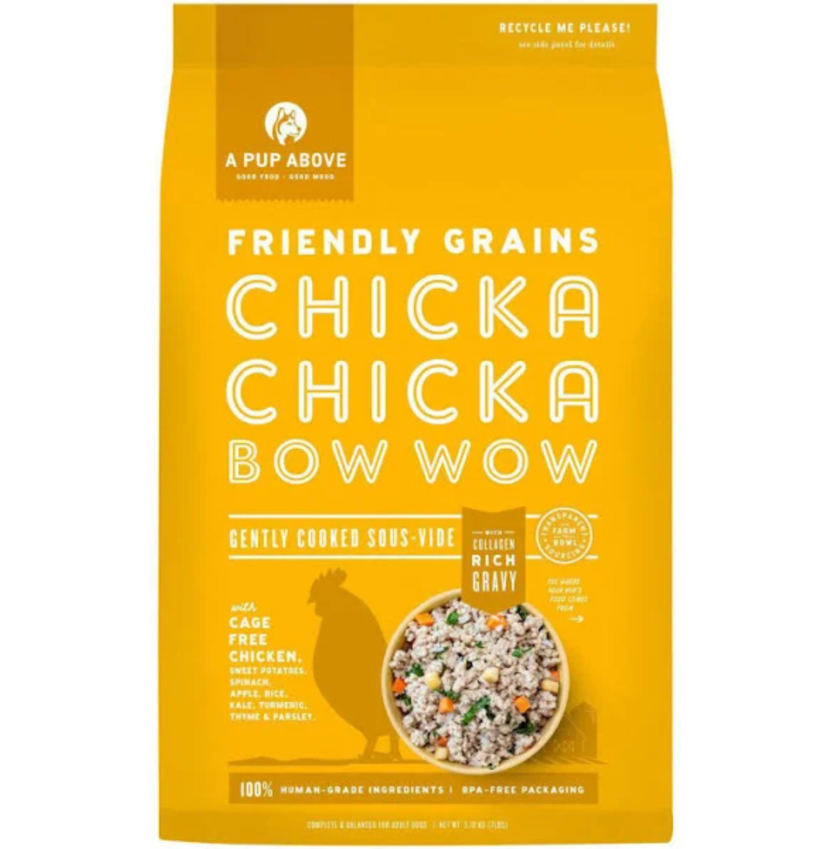 A Pup Above Frozen Dog Food, Chicka Chicka Bow Wow Flavor, 3lb Bags