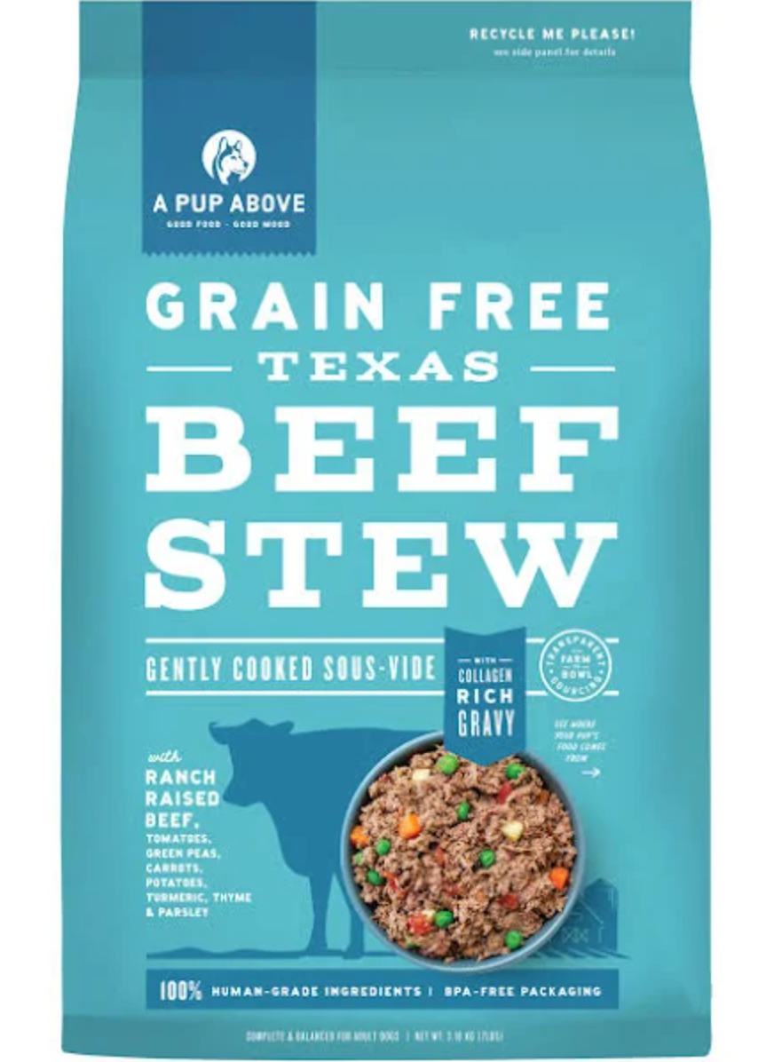 A Pup Above Frozen Dog Food, Texas Beef Stew Flavor, 3lb Bags