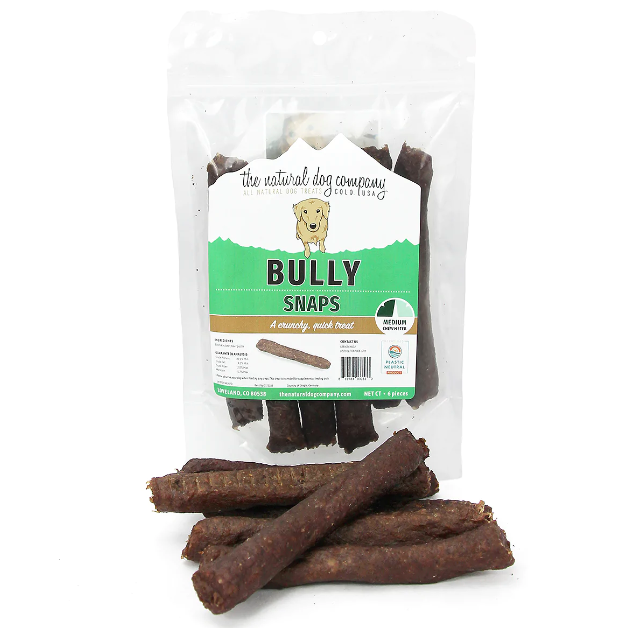 Tuesday's Natural Dog Company "Bully Snaps" Collagen Chew 5" - 6 pack