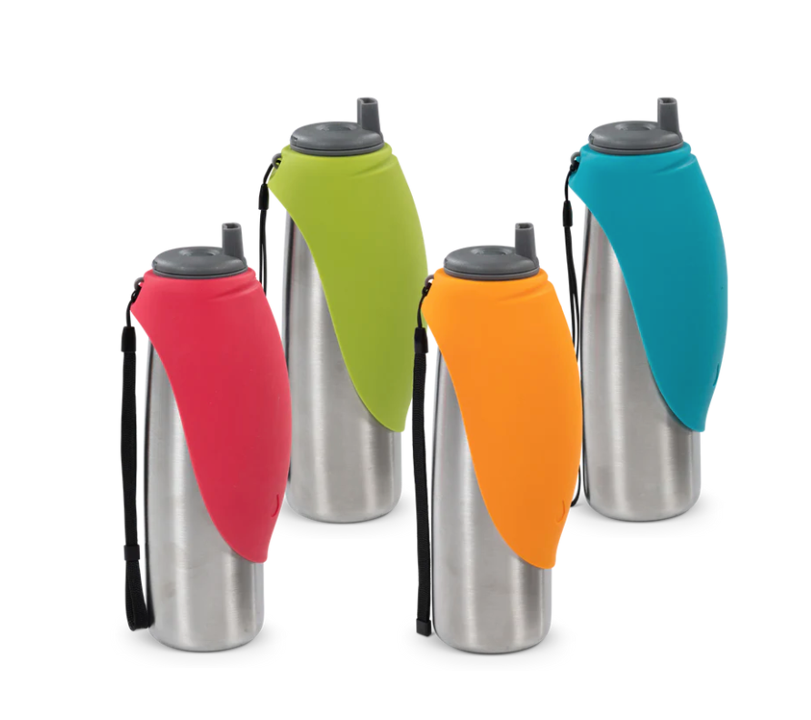 Messy Mutts Stainless Steel Water Bottle with Bowl