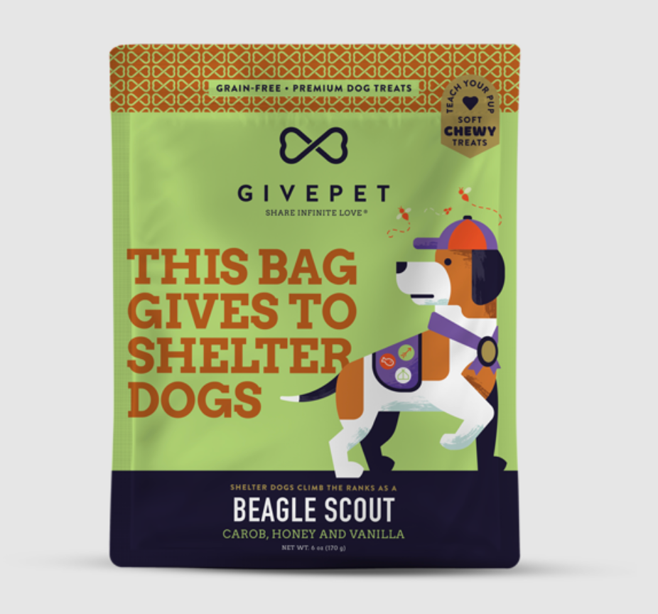 GivePet Grain Free Chewy Dog Training Treats, "Beagle Scout" Recipe