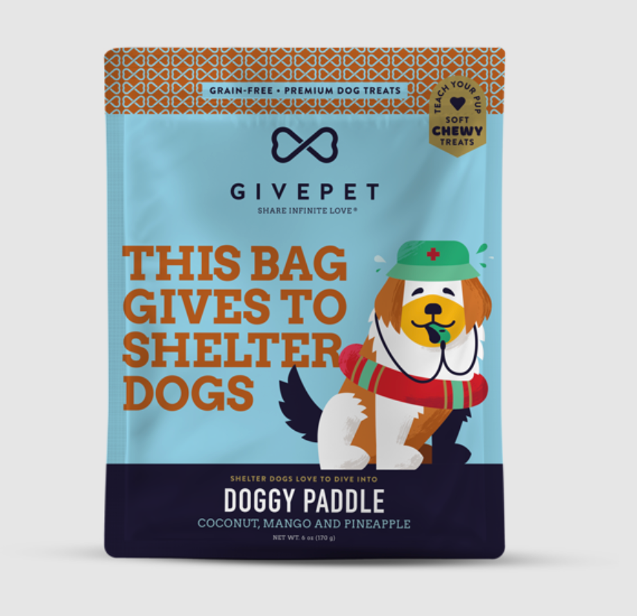 GivePet Grain Free Chewy Dog Training Treats, "Doggy Paddle" Recipe
