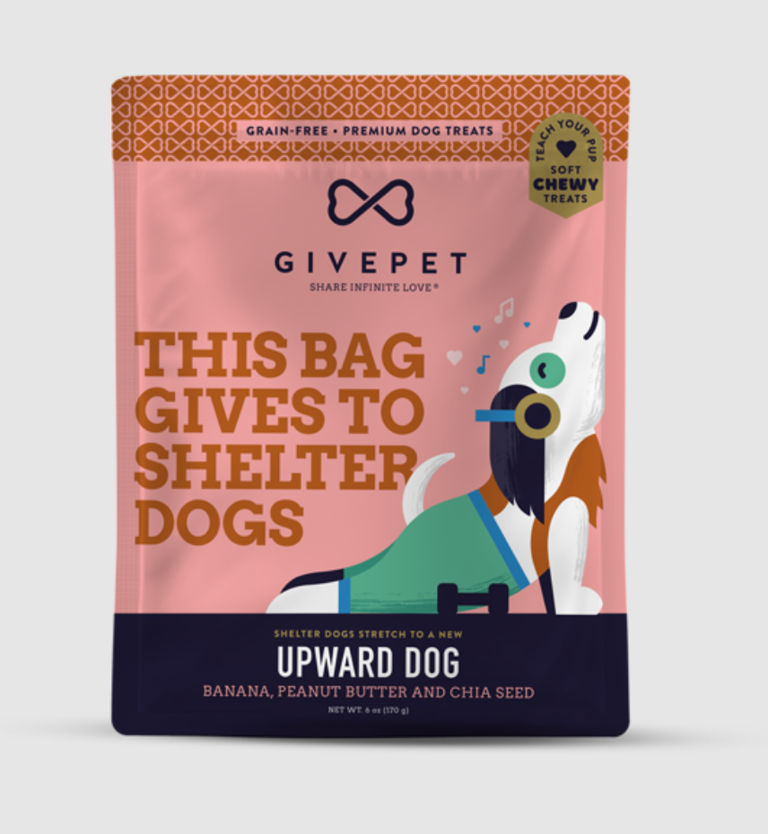GivePet Grain Free Chewy Dog Training Treats, "Upward Dog" Recipe