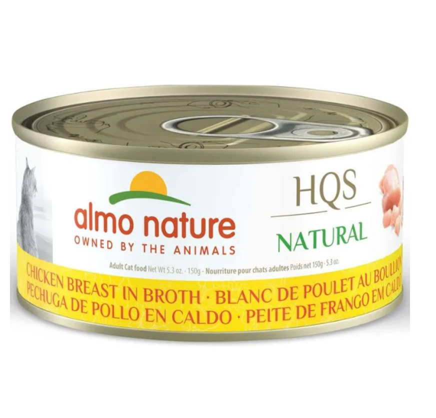 Almo Nature Daily HQS Chicken Breast in Broth Canned Cat Food, 5.3 oz.