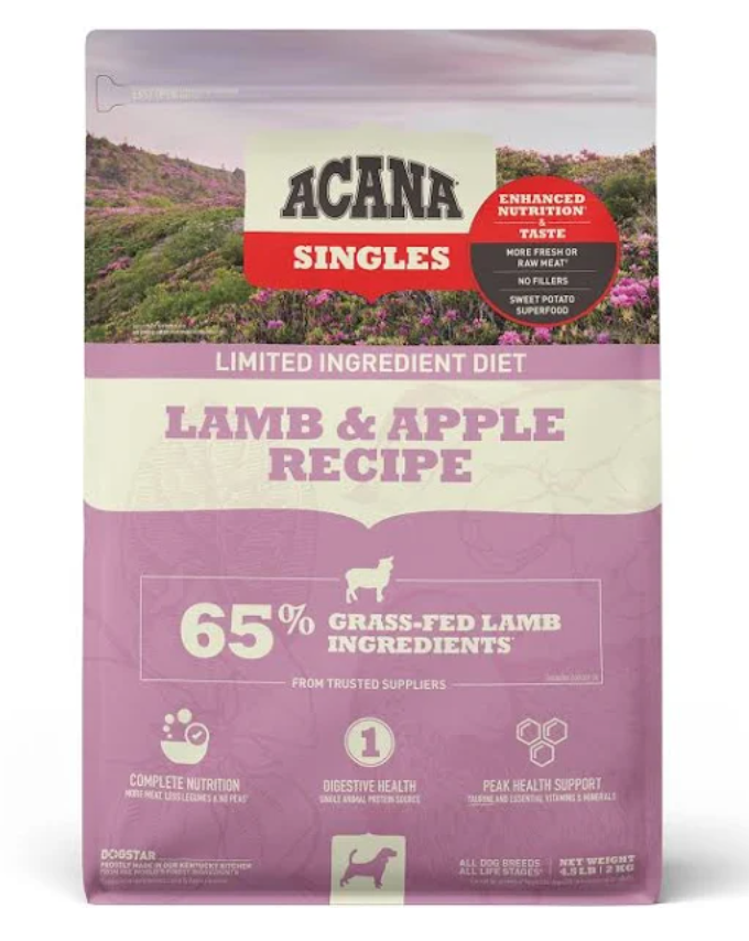 Acana Singles Lamb and Apple Limited Ingredient Grain Free Dry Dog Food