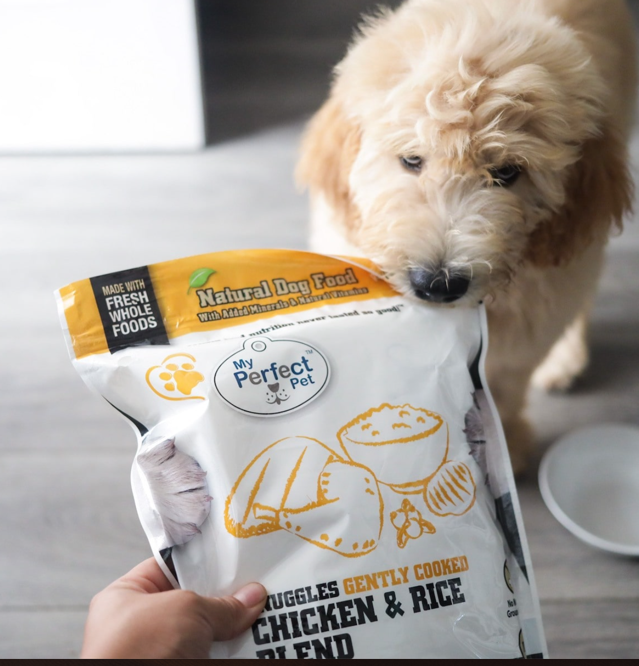 My Perfect Pet Gently Cooked/Frozen Grain Free, Snuggles Chicken and Rice Dog Food