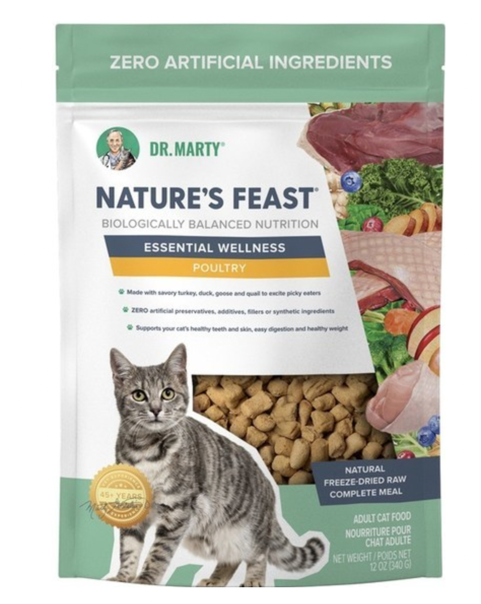 Dr. Marty "Nature's Feast" Essential Wellness Poultry Freeze Dried Raw Cat Food