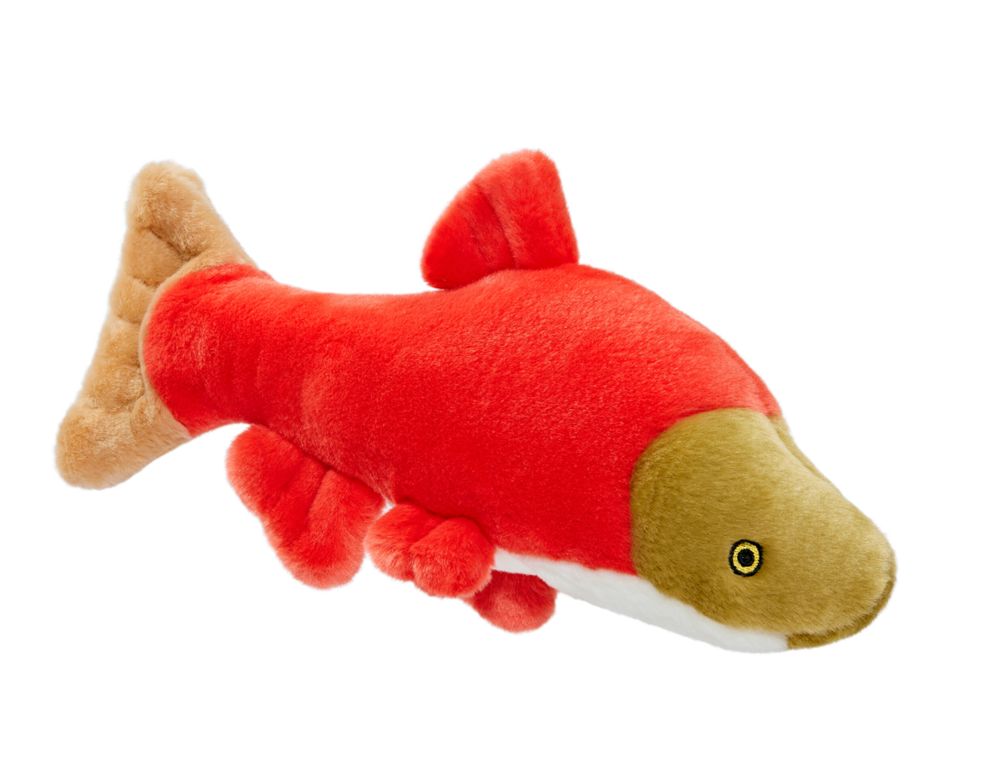Fluff & Tuff "Cedar Salmon" Squeaky Plush Dog Toy, Large