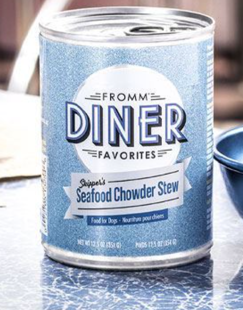 Fromm "Diner Favorites" Skipper's Seafood Chowder Stew Canned Dog Food