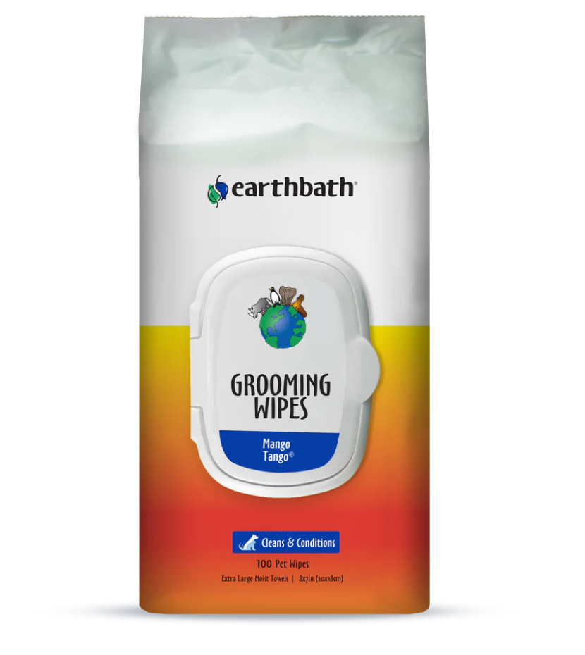 Earthbath Grooming Wipes For Dogs & Cats, Mango Tango, 100 count
