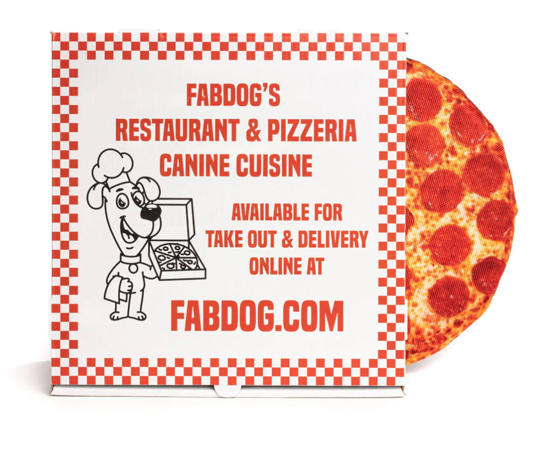 FabDog Pizza 10" Squeaky Dog Toy