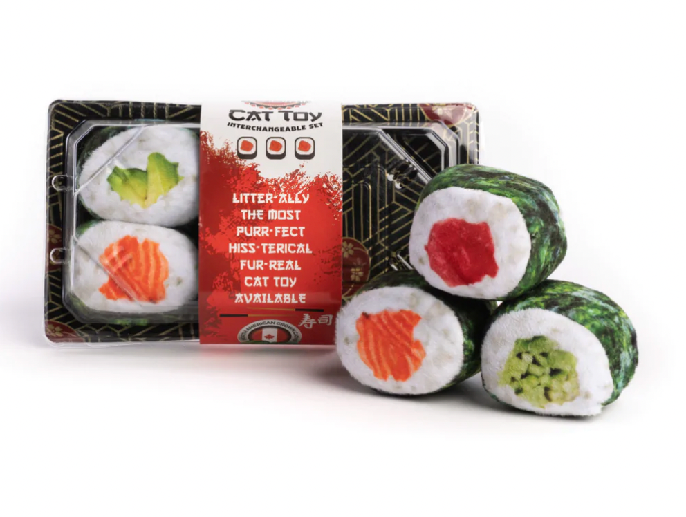 FabCat "Sushi Roll" Box of 6 Catnip Toys