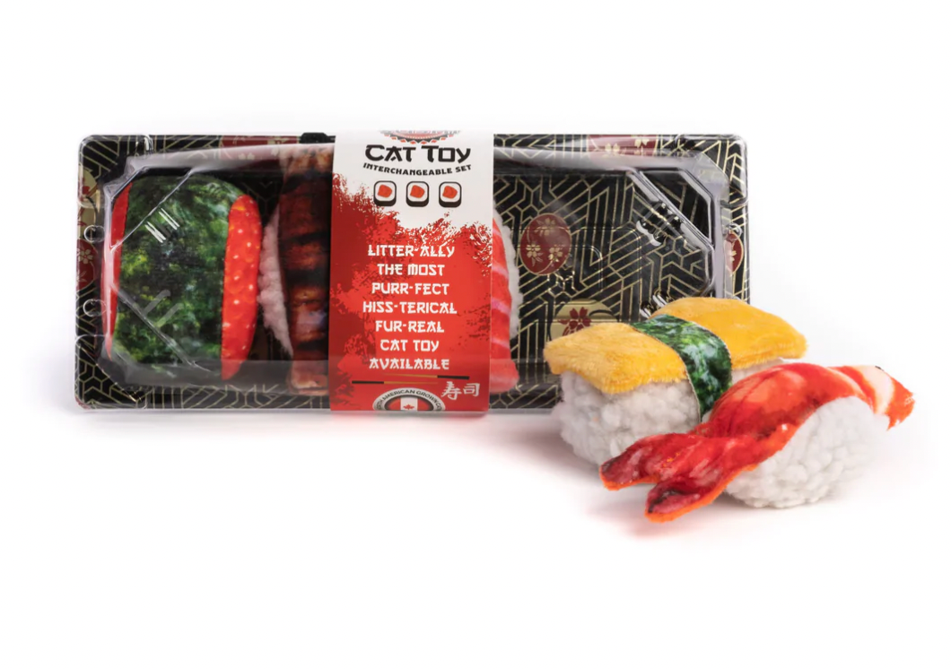 FabCat "Sushi Pieces" Box of 6 Catnip Toys
