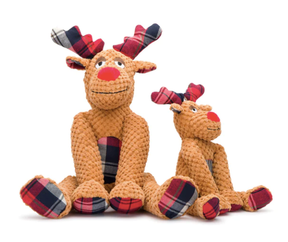 FabDog "Floppy Reindeer" Plush Dog Toy