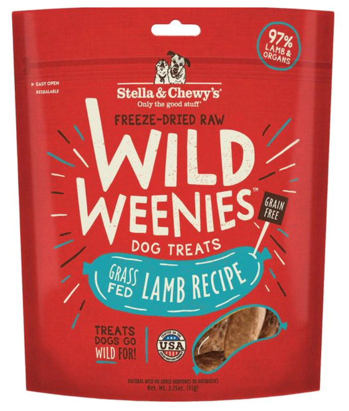Stella & Chewy's "Wild Weenies" Freeze Dried Dog Treats, 3 oz