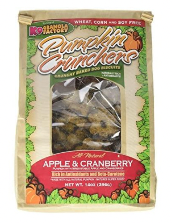 K9 Granola Factory "Pumpkin Crunchers" Dog Treats, Apple & Cranberry Recipe