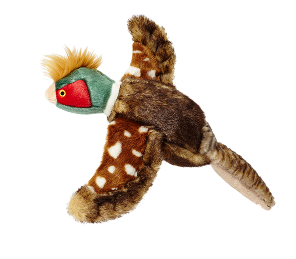 Fluff & Tuff “Ike Pheasant” Squeaky Plush Dog Toy
