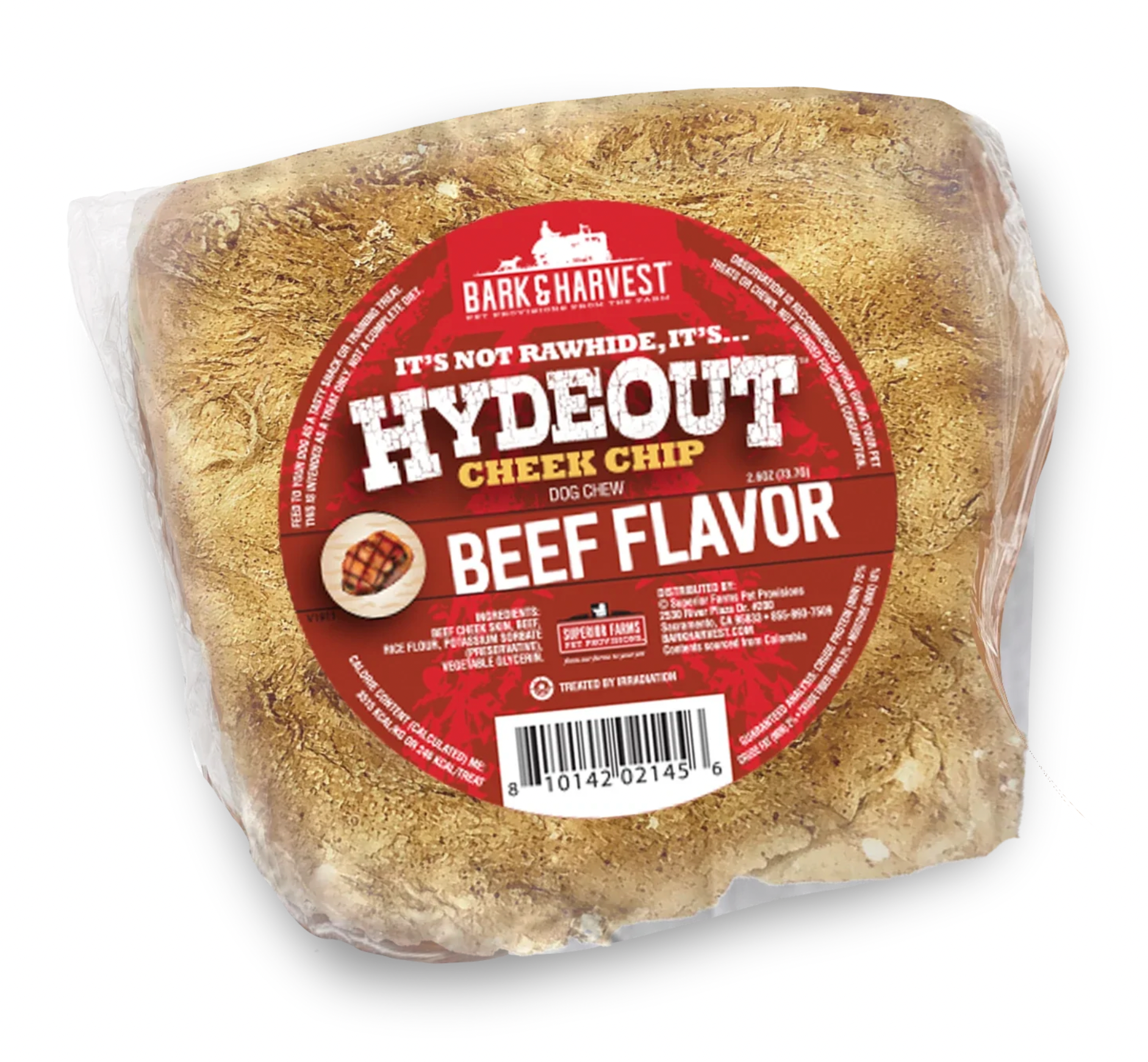 Bark & Harvest Hyde Out Cheek Chips, Beef