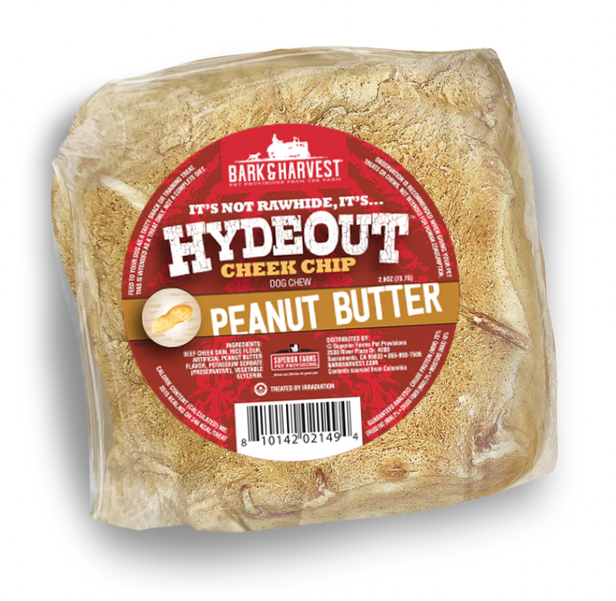 Bark & Harvest Hyde Out Cheek Chips, Peanut Butter