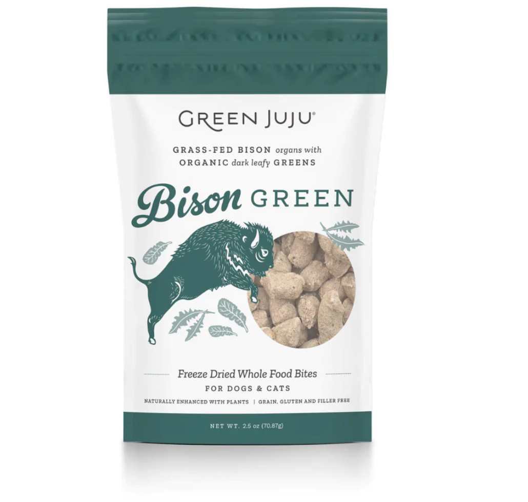 Green Juju Freeze Dried Whole Food Bites, Bison Green