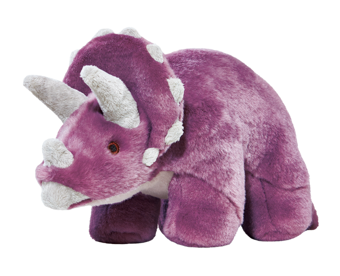 Fluff & Tuff "Charlie Triceratops" Squeaky Plush Dog Toy