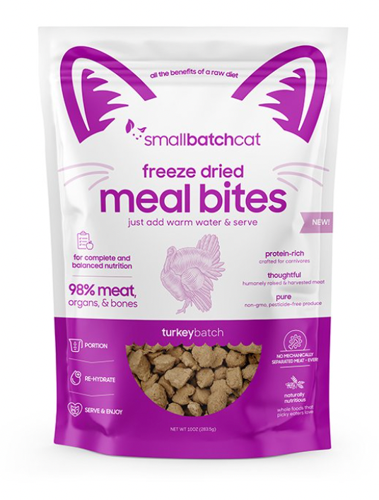 Smallbatch Freeze Dried Meat Bites for Cats, Turkey