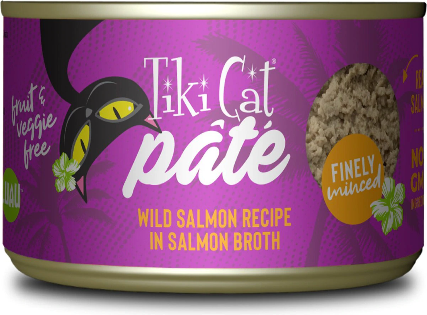 Tiki Cat "Luau" Wild Salmon in Salmon Broth Pate, Finely Minced Fruit & Veggie-Free Canned Cat Food