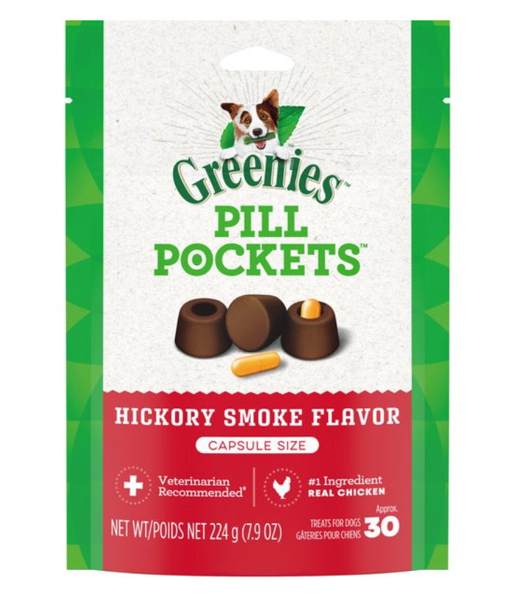 Greenies Pill Pockets for Dogs Capsule Sized, Multiple Flavors - 7.9 oz. Size