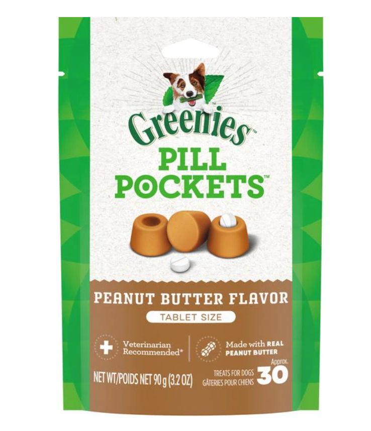 Greenies Pill Pockets for Dogs, Tablet Sized: Peanut Butter