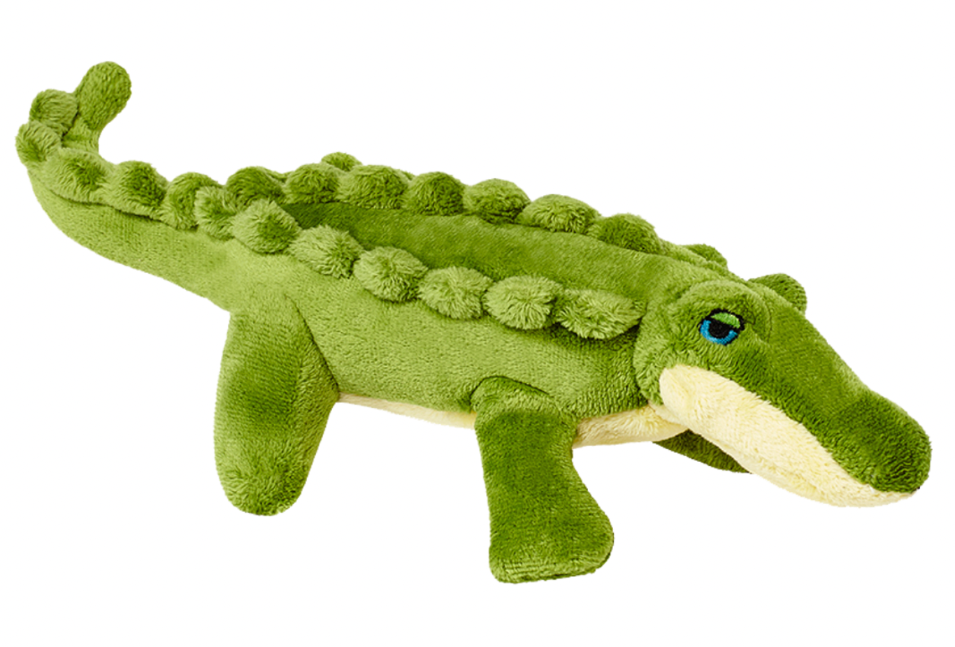 Fluff & Tuff "Savannah Baby Gator" Squeaky Plush Dog Toy