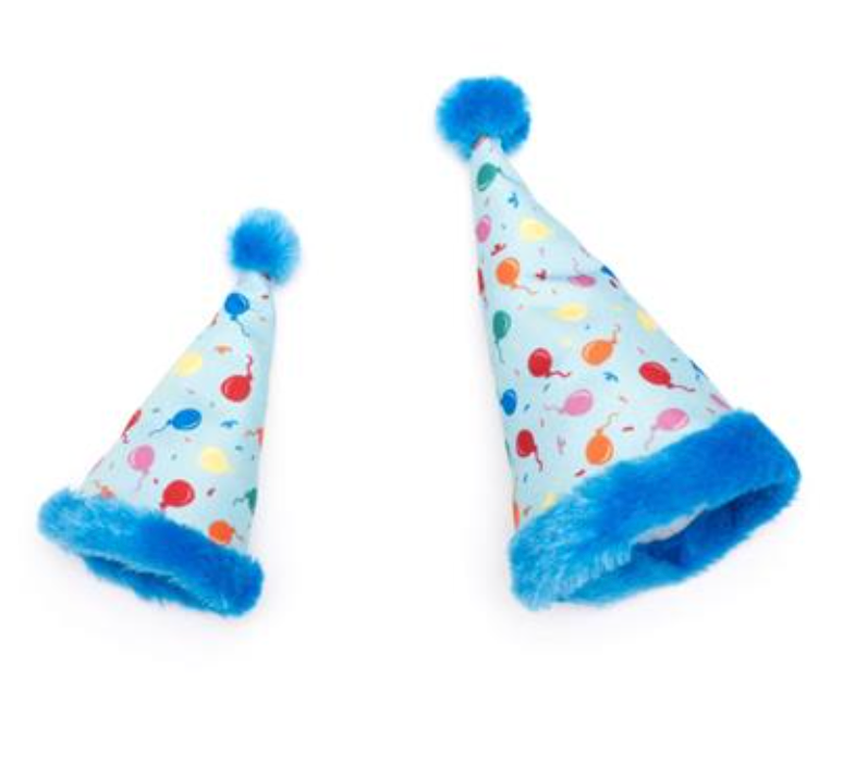 The Worthy Dog Birthday Party Hat (that's also a toy!) - Blue