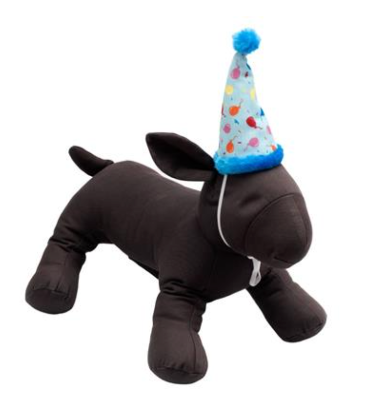 The Worthy Dog Birthday Party Hat (that's also a toy!) - Blue