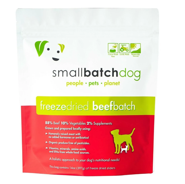 Smallbatch Freeze Dried Meat Sliders for Dogs, Beef