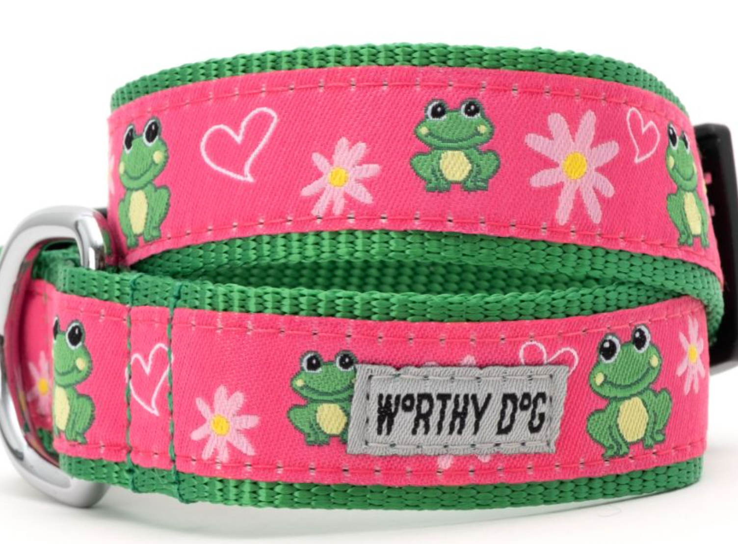 The Worthy Dog "Ribbit Frog" Dog Collar