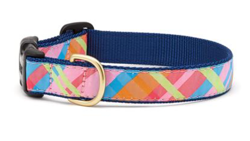 Up Country "Pink Madras" Dog Collar