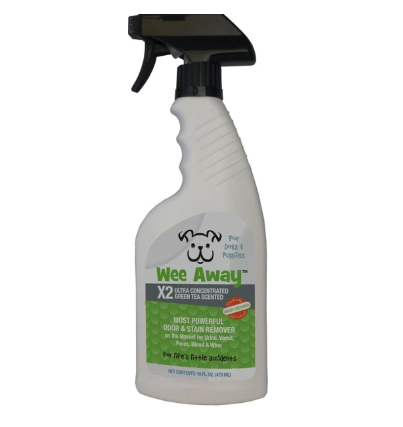 Wee Away x2 Ultra Stain & Odor Spray for Dogs & Puppies: 16 oz. Original, Green Tea or Ocean Breeze