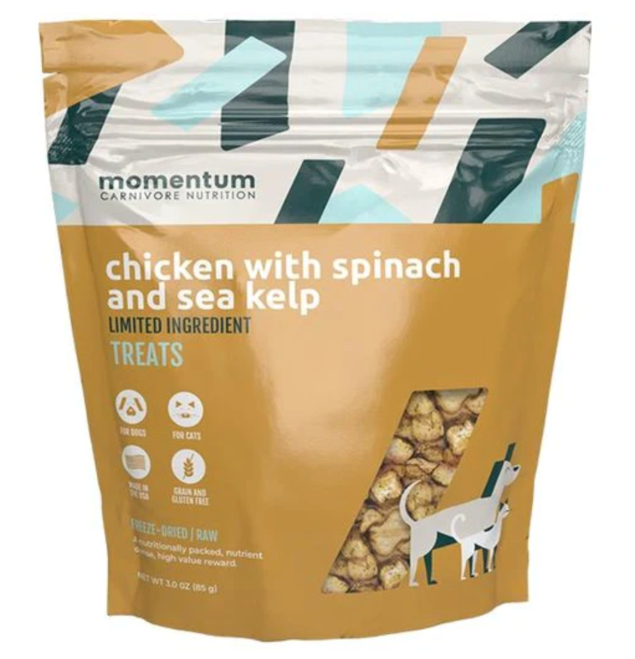 Momentum Carnivore Nutrition Dog Treats, Chicken with Sea Kelp