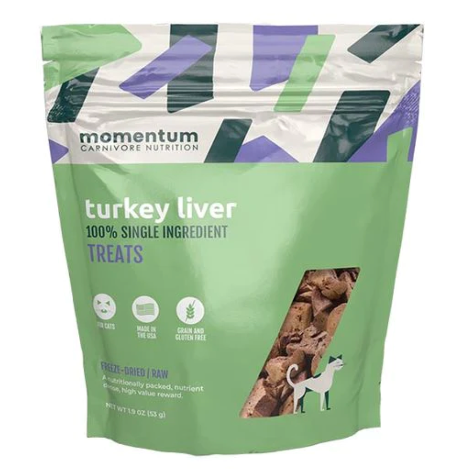 Momentum Carnivore Nutrition Cat Treats, Turkey Liver