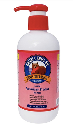 Grizzly Pet Krill Oil Liquid Antioxidant Supplement
