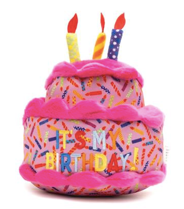 The Worthy Dog "Birthday Cake for Girls" Tough Squeaky Toy