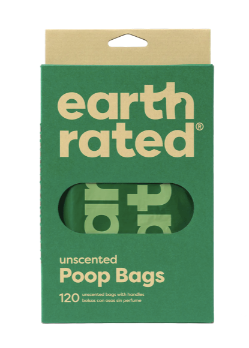 EarthRated 120 Easy-Tie Unscented Poop Bags With Handles