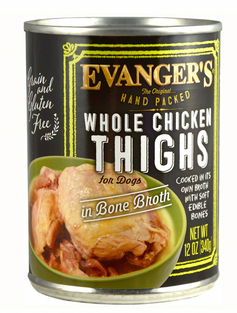 Evanger s Hand Packed Whole Chicken Thighs Canned Dog Food 12 oz