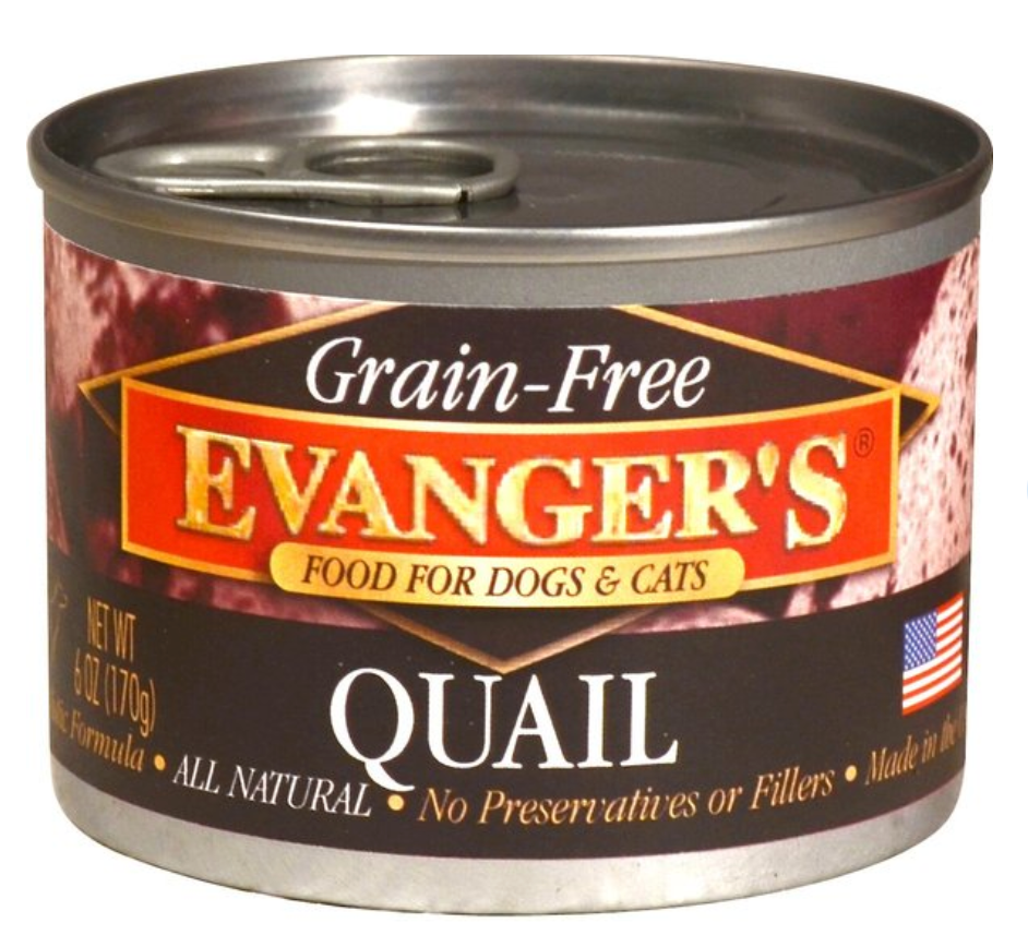 Evanger's Grain-Free Quail Canned Dog & Cat Food, 6 oz.