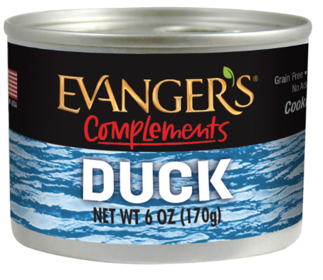 Evanger's Grain-Free Duck Canned Dog & Cat Food, 6 oz.