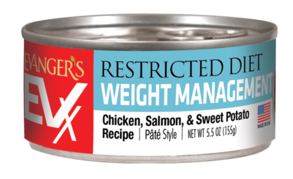 Evanger's EVX Restricted Weight Management Diet, Chicken Salmon Sweet Potato Recipe 5.5 oz
