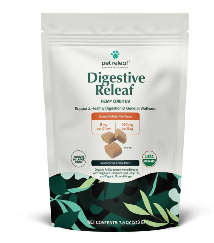 Pet Releaf Hemp Edibites Digestive Relief Treats, Sweet Potato Pie