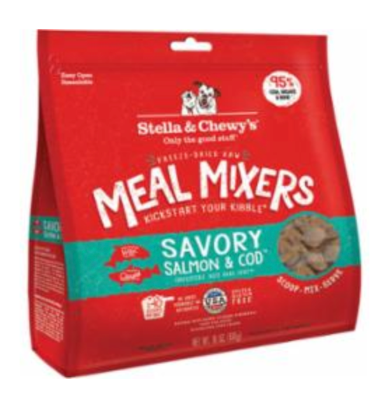 Stella & Chewy's Dog Freeze Dried Meal Mixers Savory Salmon & Cod 18 oz