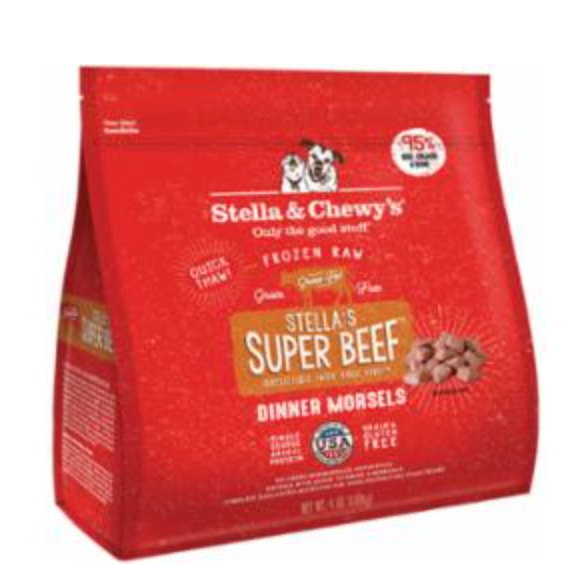 Stella & Chewy's Dog Frozen Dinner Morsels Super Beef 4 lbs